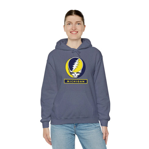 University of Michigan Grateful Dead Unisex Heavy Blend Hoodie StealieShop