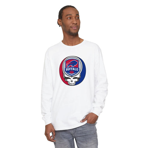 Grateful Dead - Buffalo Bills Vineyard Collection Unisex Garment-dyed Long Sleeve - StealieShop