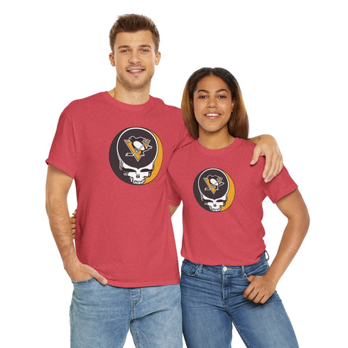 Grateful Dead - Pittsburgh Penguins Grateful Dead Steal Your Face T-Shirt - NHL - StealieShop