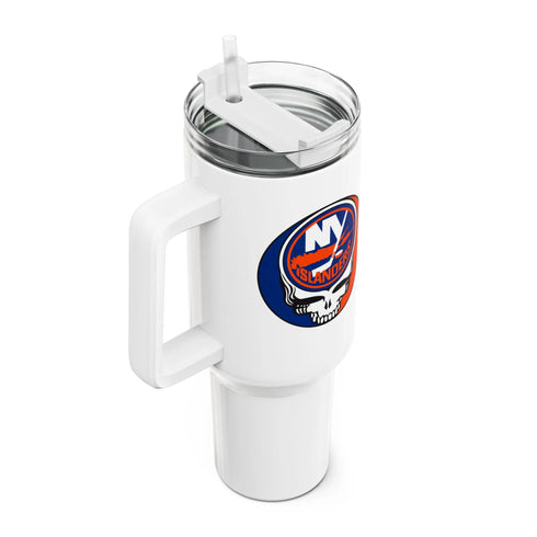 Grateful Dead - New York Islanders Stealie "Fat Man" Tumbler, Double Insulated 40oz Travel Mug - StealieShop