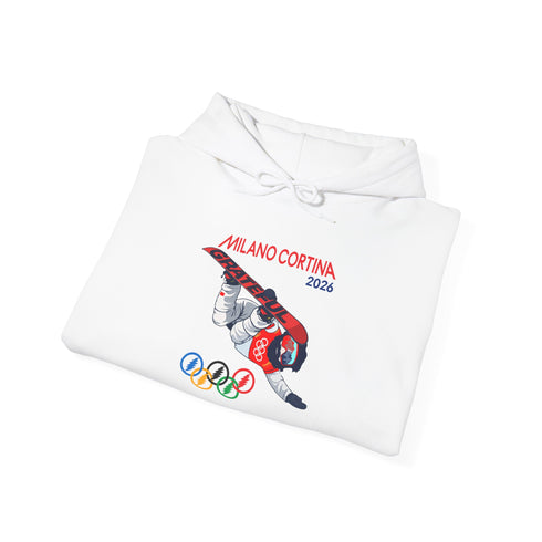 'Snowboardin' Jerry' 2026 Milano Cortina Olympics Unisex Heavy Blend Hoodie