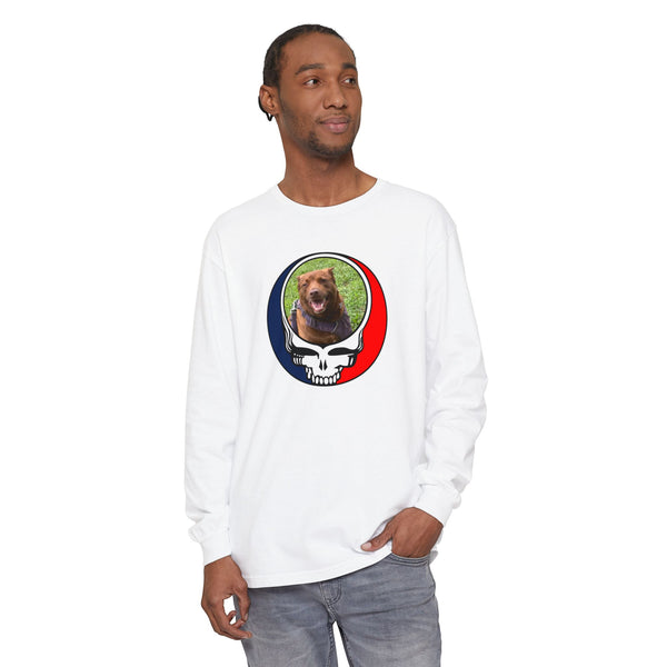 Custom Dog Stealie Garment-Dyed Long Sleeve T-Shirt (33)