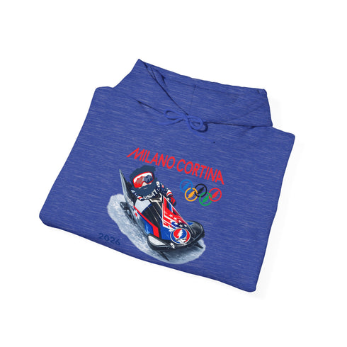 "Bobsleddin' Jerry' 2026 Milano Cortina Olympics Unisex Heavy Blend Grateful Dead Hoodie