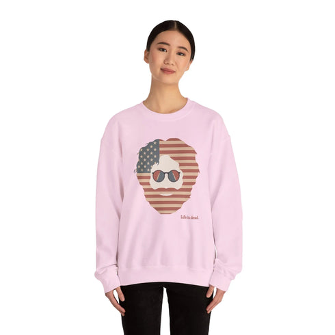 Grateful Dead - Stars & Stripes Jerry | Life is dead. Crewneck Sweatshirt - StealieShop