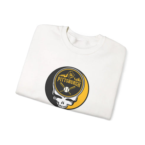Grateful Dead - Pittsburgh Pirates Grateful Dead Stealie Crewneck Sweatshirt - MLB - StealieShop