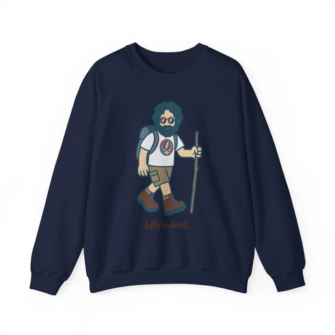 Grateful Dead - Hikin' Jerry | Life is dead. Crewneck Sweatshirt - StealieShop