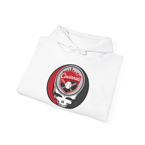 Grateful Dead - Cincinnati Reds Grateful Dead Unisex Heavy Blend Hoodie - Hooded Sweatshirt - StealieShop