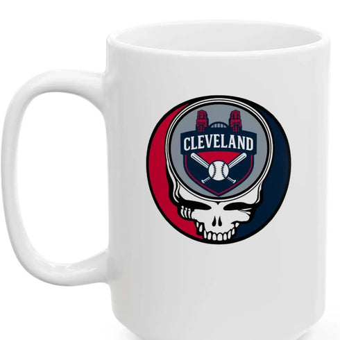 Grateful Dead - The Ballpark Collection: Cleveland Baseball Edition Stealie Ceramic Mug - MLB - StealieShop