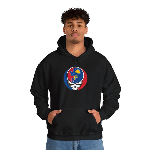 KU Jayhawks Grateful Dead Steal Your Face Unisex Hoodie StealieShop