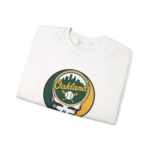 Grateful Dead - Oakland A's Stealie Grateful Dead Crewneck Sweatshirt - MLB - StealieShop