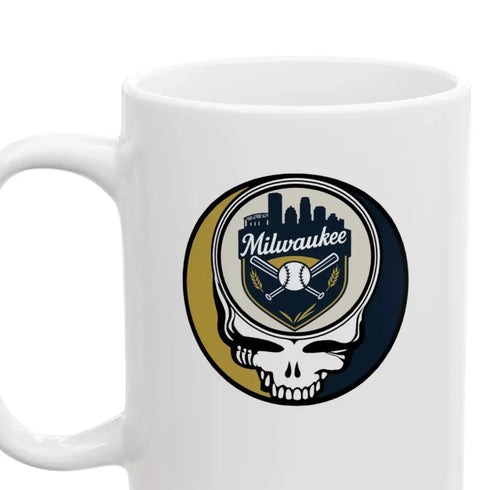 Grateful Dead - The Ballpark Collection: Milwaukee Baseball Edition Stealie Ceramic Mug - MLB - StealieShop
