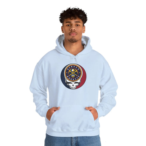 Denver Nuggets Grateful Dead Steal Your Face Unisex Hoodie - NBA StealieShop
