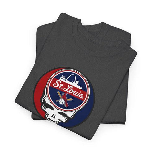 Grateful Dead - St. Louis Cardinals Grateful Dead Steal Your Face T-Shirt - MLB - St Louis - StealieShop