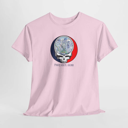 Park City Trail Map Stealie Grateful Dead T-Shirt