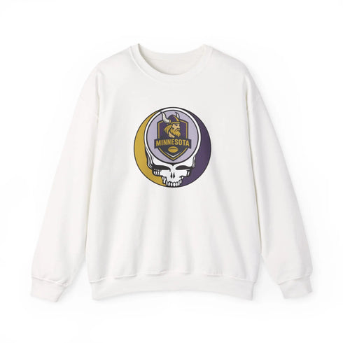 Grateful Dead - Minnesota Vikings Grateful Dead Stealie Crewneck Sweatshirt - StealieShop