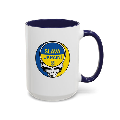 Grateful Dead - Slava Ukraini Grateful Dead Stealie Coffee Mug - StealieShop