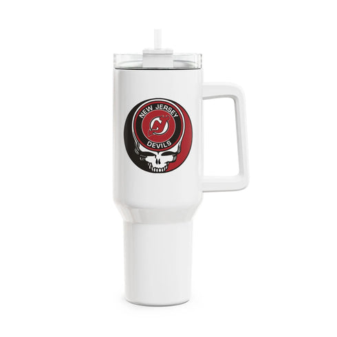Grateful Dead - New Jersey Devils Stealie "Fat Man" Tumbler, Double Insulated 40oz Travel Mug - StealieShop