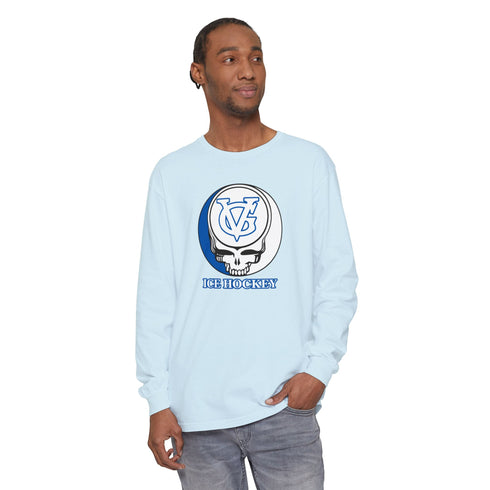 Custom Hockey Garment-Dyed Long Sleeve T-Shirt (69)