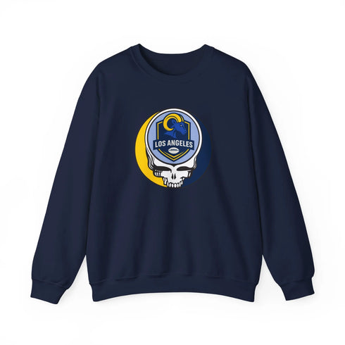 Grateful Dead - Los Angeles Rams Grateful Dead Stealie Crewneck Sweatshirt - StealieShop