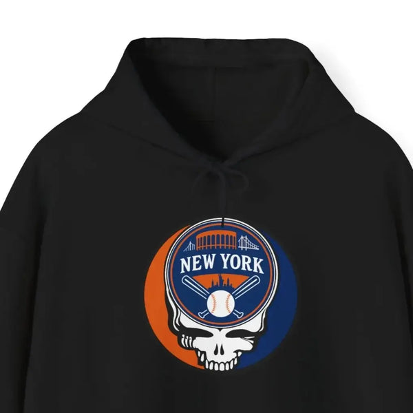 Grateful Dead - New York Baseball Stealie Grateful Dead Unisex Heavy Blend Hoodie - MLB - StealieShop
