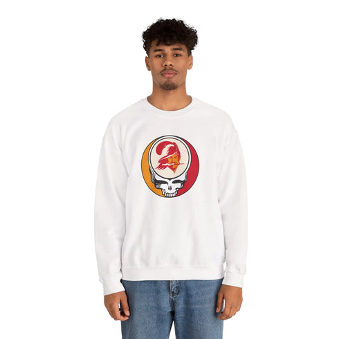 Grateful Dead - Tampa Bay Bucaneers Grateful Dead Stealie Crewneck Sweatshirt - StealieShop