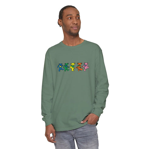 Grateful Dead - Dancing Bears Vineyard Collection Unisex Garment-dyed Long Sleeve - StealieShop