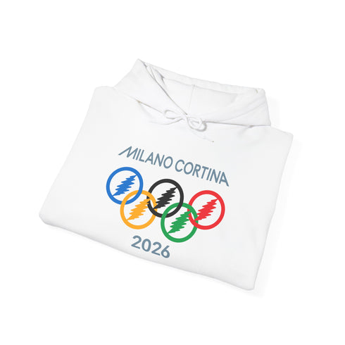 Olympic Stealie Rings' 2026 Milano Cortina Olympics Unisex Heavy Blend Grateful Dead Hoodie
