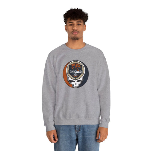 Grateful Dead - Chicago Bears Grateful Dead Stealie Crewneck Sweatshirt - StealieShop