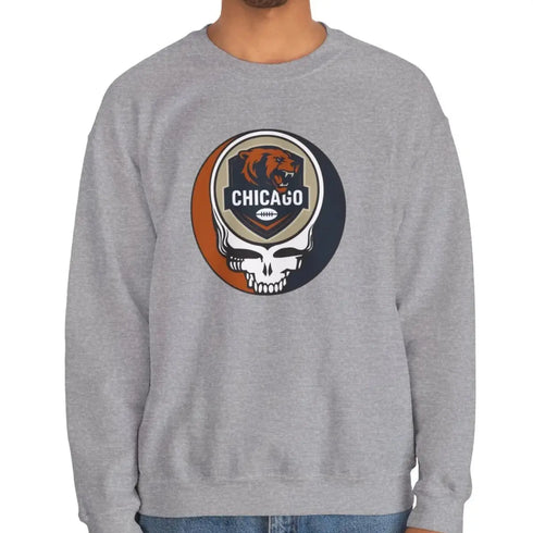 Grateful Dead - Chicago Bears Grateful Dead Stealie Crewneck Sweatshirt - StealieShop