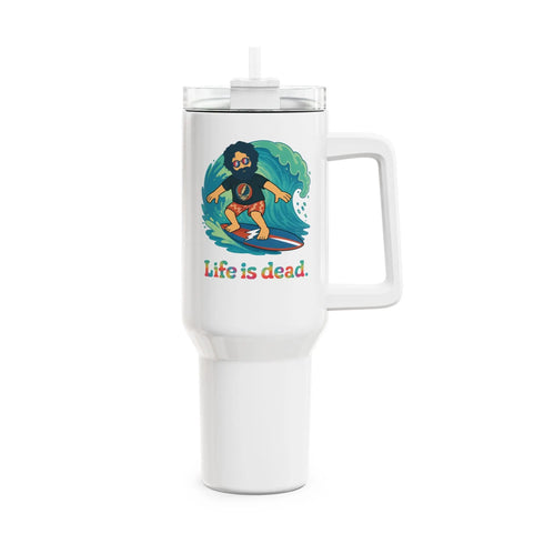 Grateful Dead - Surfin' Jerry - Life is dead. "Fat Man" Tumbler, Double Insulated 40oz Travel Mug - StealieShop