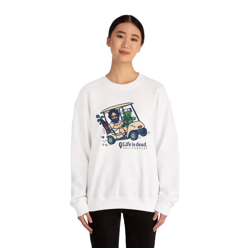 Grateful Dead - Joy Ridin' Jerry and The Bear | Life is dead. Crewneck Sweatshirt - StealieShop