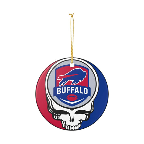 Grateful Dead - Buffalo Football Stealie Christmas Ornament - StealieShop