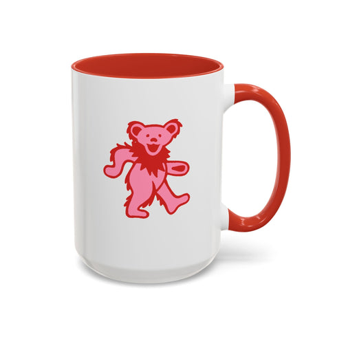 Grateful Dead - Pink Dancing Bear Stealie Coffee Mug - StealieShop