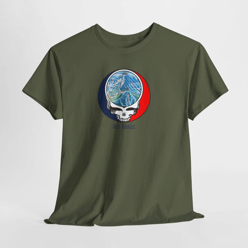 Ski Tahoe Trail Map Stealie Grateful Dead T-Shirt