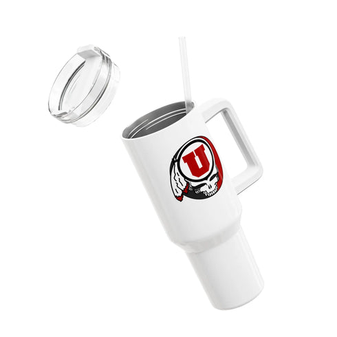 Grateful Dead - University of Utah Stealie "Fat Man" Tumbler, Double Insulated 40oz Travel Mug - StealieShop