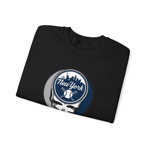 Grateful Dead - New York Yankees Stealie Grateful Dead Crewneck Sweatshirt - MLB - StealieShop