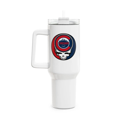 Grateful Dead - Chicago Cubs "Fat Man" Tumbler, Double Insulated 40oz Travel Mug - StealieShop