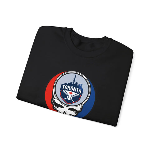Grateful Dead - Toronto Blue Jays Stealie Grateful Dead Crewneck Sweatshirt - MLB - StealieShop