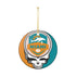 Grateful Dead - Miami Football Stealie Christmas Ornament - StealieShop