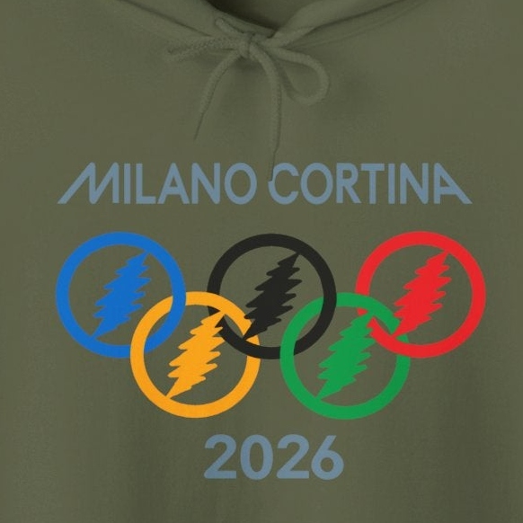 'Olympic Stealie Rings' 2026 Milano Cortina Olympics Unisex Heavy Blend Hoodie