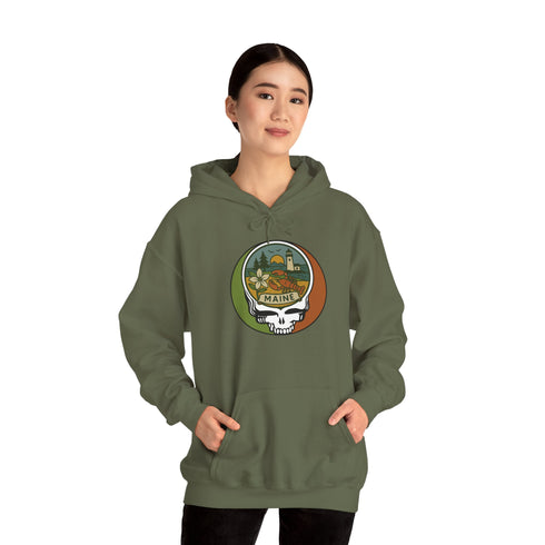Maine State Stealie Unisex Heavy Blend Hoodie