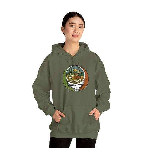 Grateful Dead - Maine State Stealie Unisex Heavy Blend Hoodie - StealieShop