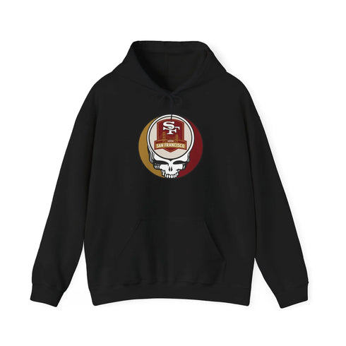 Grateful Dead - San Francisco 49ers Stealie Grateful Dead Hooded Sweatshirt - NFL - StealieShop