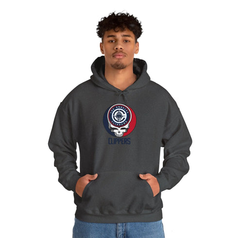 Los Angeles Clipper Grateful Dead Steal Your Face Unisex Hoodie - NBA StealieShop