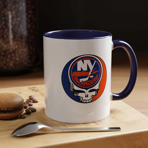 New York Islanders Grateful Dead Stealie Coffee Mug (11oz or 15oz) - StealieShop