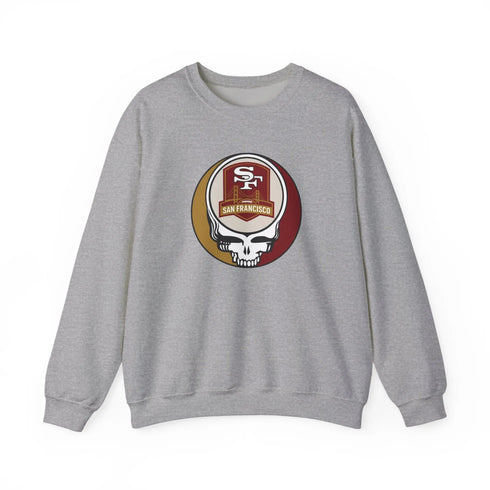Grateful Dead - San Franisco 49ers Grateful Dead Stealie Crewneck Sweatshirt - StealieShop