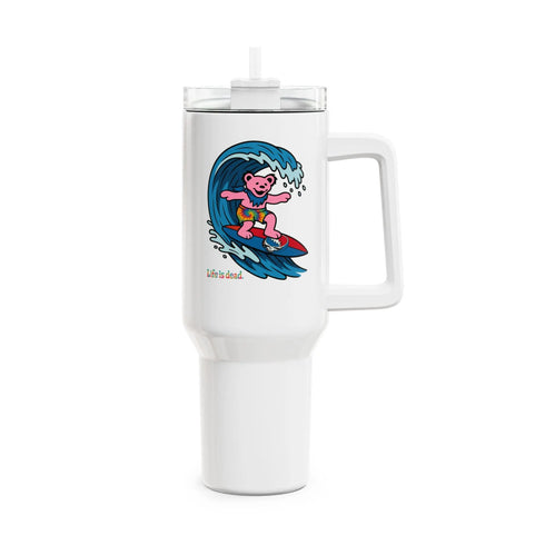 Grateful Dead - Surfin' Bear "Fat Man" Tumbler, Double Insulated 40oz Travel Mug - StealieShop