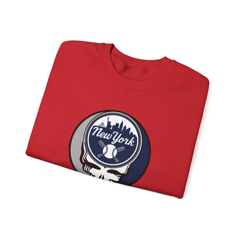 Grateful Dead - New York Yankees Stealie Grateful Dead Crewneck Sweatshirt - MLB - StealieShop