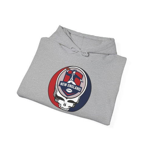 Grateful Dead - New England Patriots Grateful Dead Hooded Sweatshirt - NFL - StealieShop