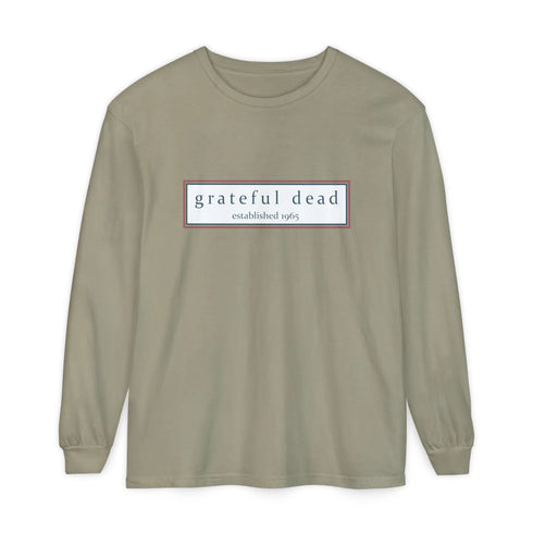 Grateful Dead - Grateful Dead Dancing Bear Two-Sided Vineyard Collection Garment-Dyed Long Sleeve T-Shirt - StealieShop